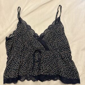 American Eagle Navy Floral Cami